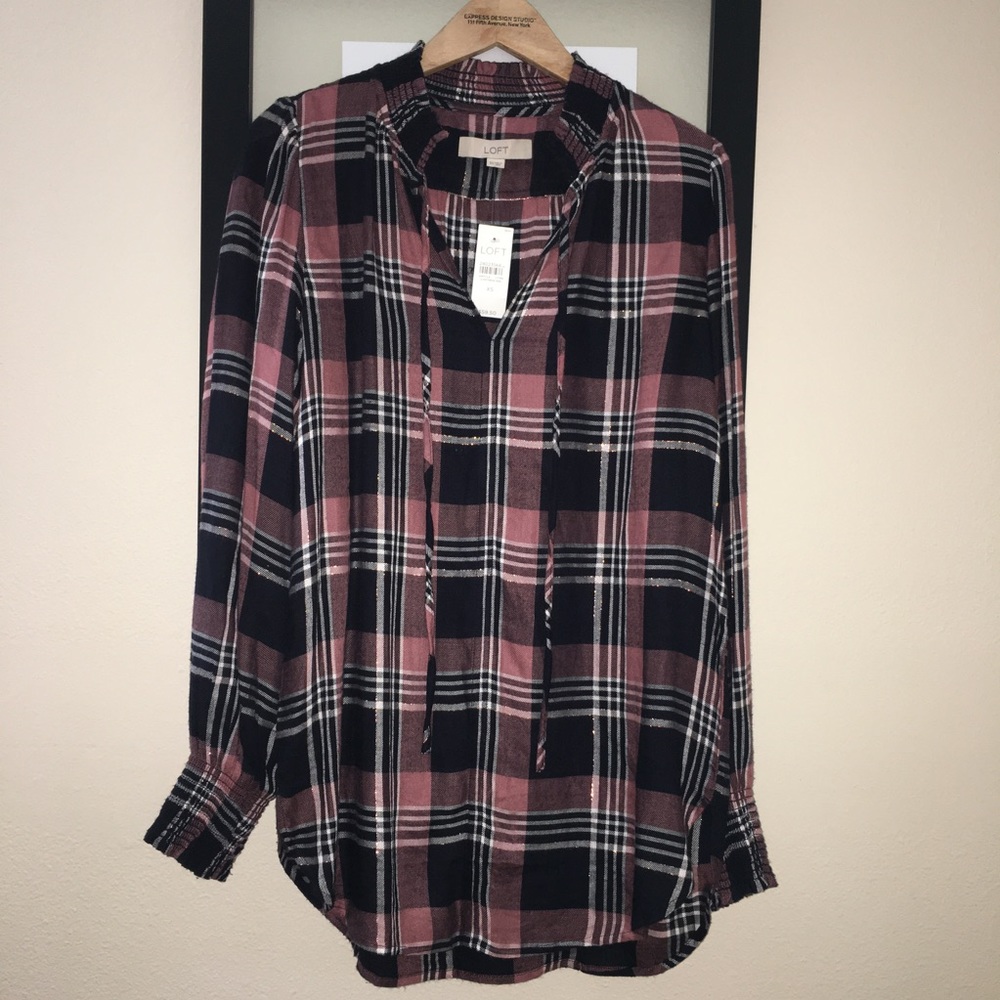 LOFT plaid shirt